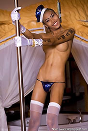 sexy sailor Noon performs striptease